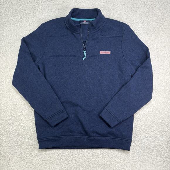 Vineyard Vines Other - Vineyard Vines Men's M Navy Blue Quarter Zip Pullover Sweater Shep & Ian 1/4 Zip